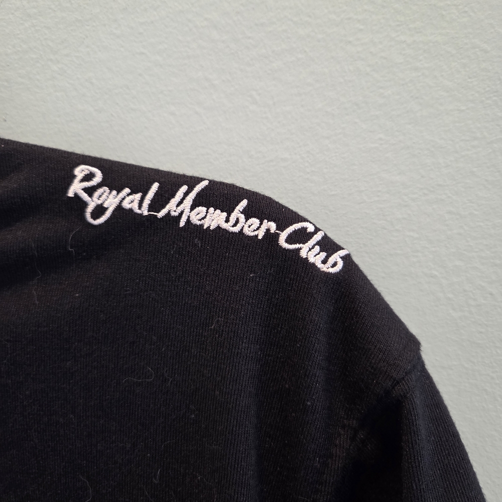 Culture Premium Black Polo Shirt Royal Member Club Embroidered Logo Size L Nwt — image 8 of 8